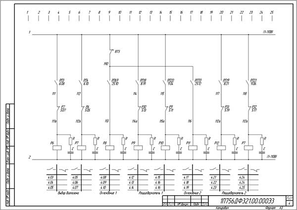 Електрична схема токарного верстата 1П756ДФ3 Електрична схема токарного верстата 1П756ДФ3